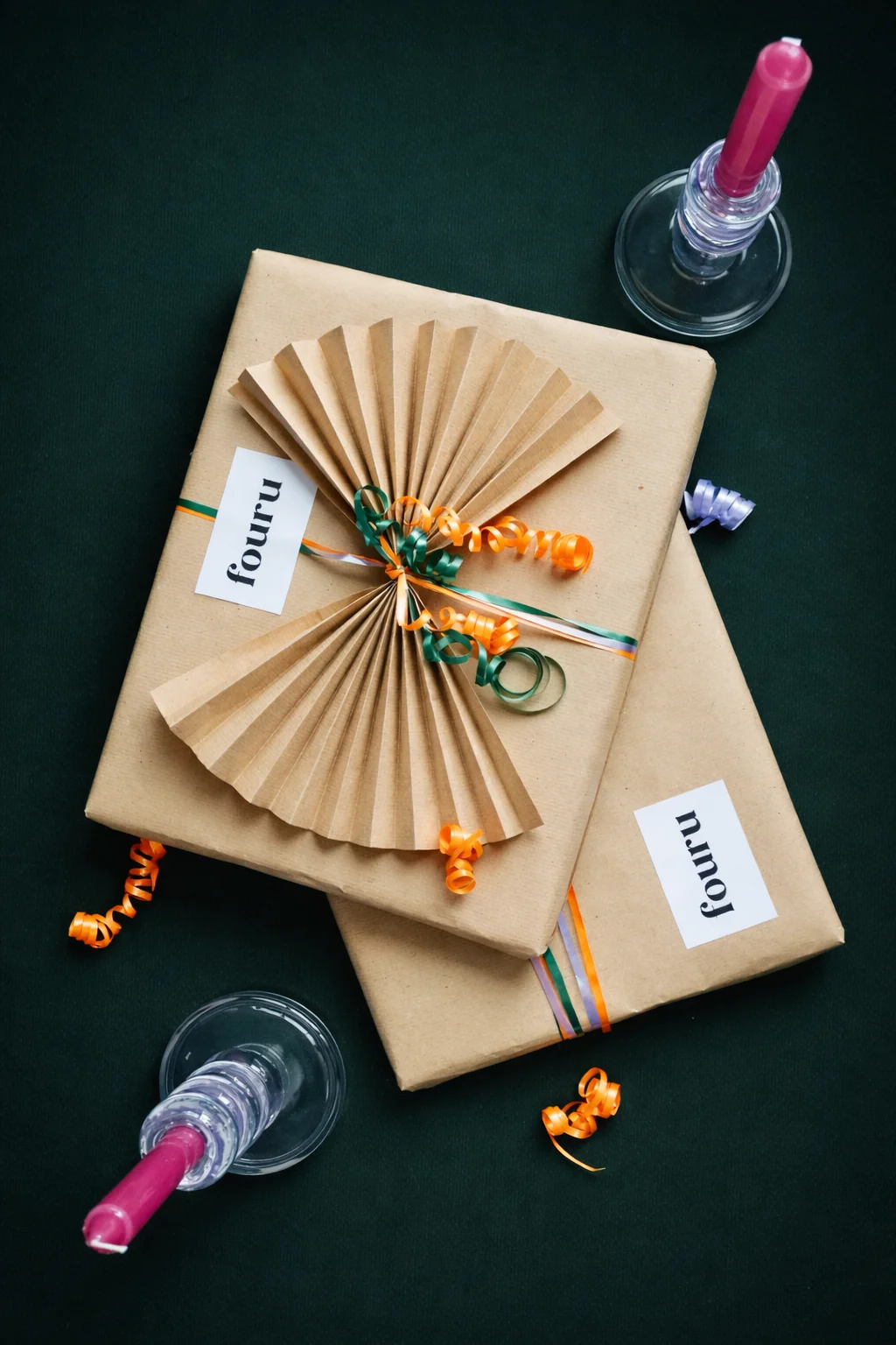 Cadeau in groene FOURU-verpakking
